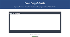 Desktop Screenshot of freecopyandpaste.com